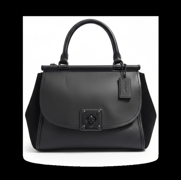 Coach EUC Drifter Black Leather Satchel - Picture 9 of 9